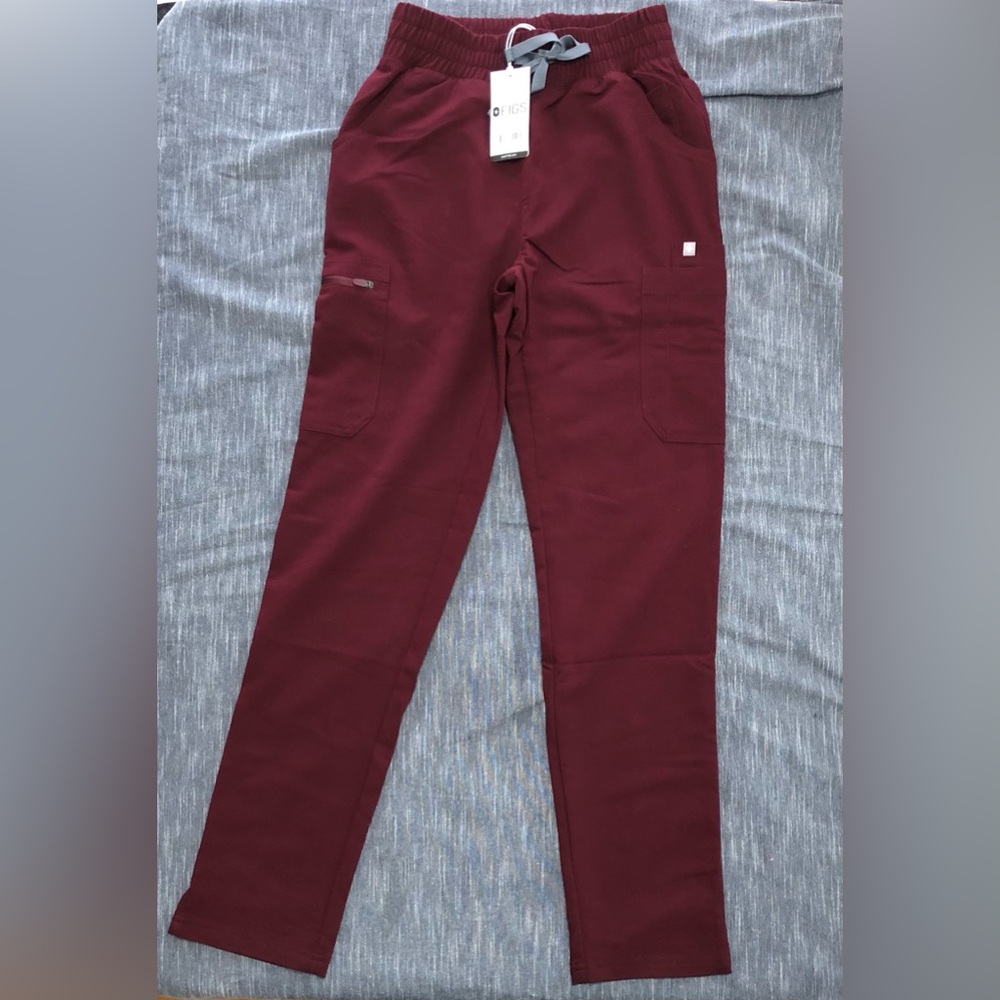 Figs Technical Collection High Waisted Yola Pant XXS Maroon